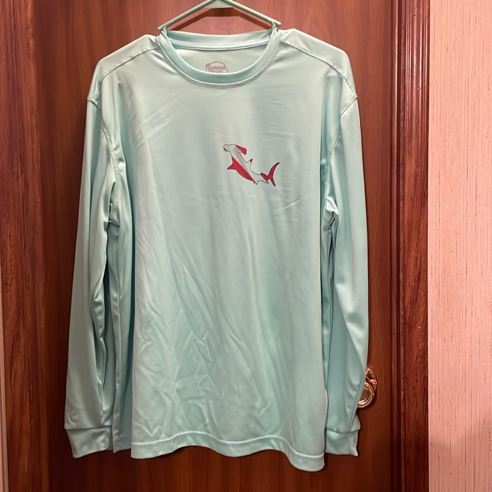 Men's green BANANA BOAT long sleeve t-shirt. Size M